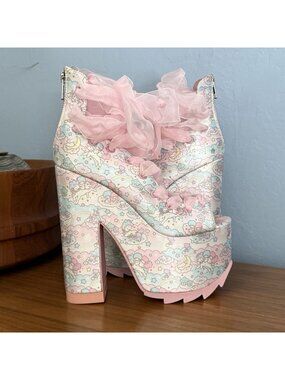 YRU x Sanrio Little Twin Stars Chunky Platform Ballet Bae High Heels Size 6
